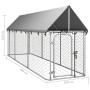 Outdoor kennel with roof 400x100x150 cm by vidaXL, Dog kennels and fences - Ref: Foro24-171497, Price: 139,99 €, Discount: %