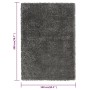 Anthracite gray long pile rug 140x200 cm 50 mm by vidaXL, Rugs - Ref: Foro24-340025, Price: 68,99 €, Discount: %