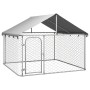 Outdoor dog kennel with a roof 200x200x150 cm by vidaXL, Dog kennels and fences - Ref: Foro24-171498, Price: 117,52 €, Discou...