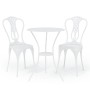 Bistro table and chairs 3 pieces cast aluminum white by vidaXL, Garden sets - Ref: Foro24-317752, Price: 203,12 €, Discount: %