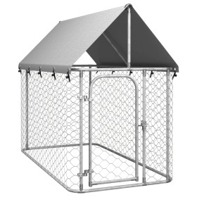 Außenzwinger mit Dach 200x100x150 cm von vidaXL, Hundehütten und Zäune - Ref: Foro24-171496, Preis: 101,47 €, Rabatt: %