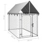 Outdoor kennel with roof 200x100x150 cm by vidaXL, Dog kennels and fences - Ref: Foro24-171496, Price: 101,99 €, Discount: %