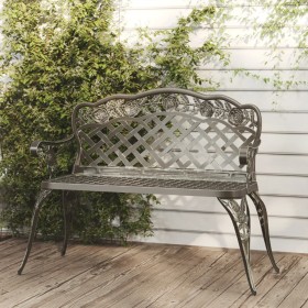 Green cast aluminum garden bench 108 cm by vidaXL, garden benches - Ref: Foro24-317741, Price: 213,55 €, Discount: %