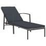 Sun loungers with small table, 2 units, synthetic gray rattan by vidaXL, Loungers - Ref: Foro24-317639, Price: 183,22 €, Disc...