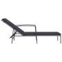 Sun loungers with small table, 2 units, synthetic gray rattan by vidaXL, Loungers - Ref: Foro24-317639, Price: 183,22 €, Disc...