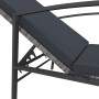 Sun loungers with small table, 2 units, synthetic gray rattan by vidaXL, Loungers - Ref: Foro24-317639, Price: 183,22 €, Disc...