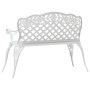 Banco de jardín de aluminio fundido blanco 108 cm de vidaXL, Bancos de jardín - Ref: Foro24-317742, Precio: 223,61 €, Descuen...