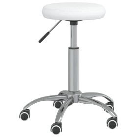 Taburete de masaje cuero sintético blanco de vidaXL, Sillones de masaje - Ref: Foro24-3085692, Precio: 55,99 €, Descuento: %