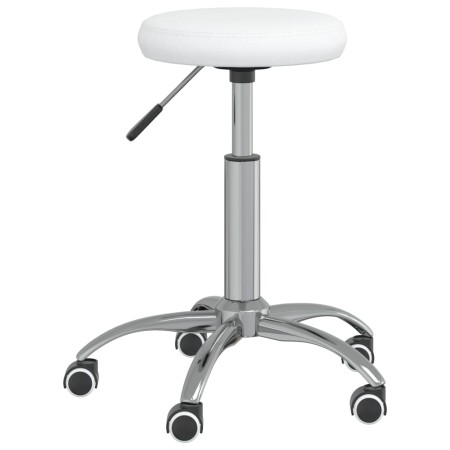 Taburete de masaje cuero sintético blanco de vidaXL, Sillones de masaje - Ref: Foro24-3085692, Precio: 55,45 €, Descuento: %