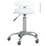 Taburete de masaje cuero sintético blanco de vidaXL, Sillones de masaje - Ref: Foro24-3085692, Precio: 55,99 €, Descuento: %