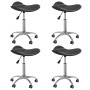 Swivel dining chairs 4 units black synthetic leather by vidaXL, dining chairs - Ref: Foro24-3088536, Price: 120,41 €, Discoun...