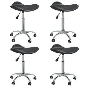 Swivel dining chairs 4 units black synthetic leather by vidaXL, dining chairs - Ref: Foro24-3088536, Price: 120,99 €, Discoun...