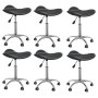 Swivel dining chairs 6 units black synthetic leather by vidaXL, dining chairs - Ref: Foro24-3088546, Price: 177,99 €, Discoun...