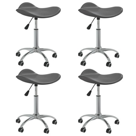 Swivel dining chairs 4 units gray synthetic leather by vidaXL, dining chairs - Ref: Foro24-3088540, Price: 118,28 €, Discount: %