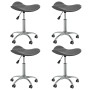 Swivel dining chairs 4 units gray synthetic leather by vidaXL, dining chairs - Ref: Foro24-3088540, Price: 118,28 €, Discount: %