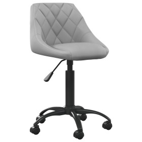 Silla de oficina de terciopelo gris claro de vidaXL, Sillas de oficina - Ref: Foro24-3088846, Precio: 92,30 €, Descuento: %