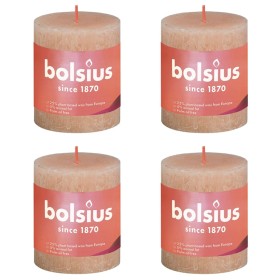 Bolsius Rustic Shine Candles 4 units Misty Pink 80x68 mm by Bolsius, Candles - Ref: Foro24-440815, Price: 15,03 €, Discount: %