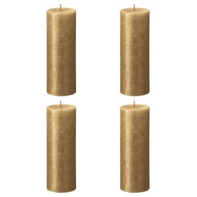 Bolsius Velas rústicas Shimmer 4 unidades dorado 190x68 mm de Bolsius, Velas - Ref: Foro24-440896, Precio: 31,33 €, Descuento: %