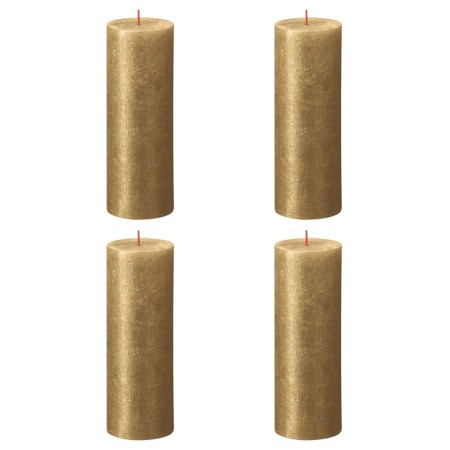 Bolsius Rustic Shimmer Candles 4 units gold 190x68 mm by Bolsius, Candles - Ref: Foro24-440896, Price: 31,33 €, Discount: %