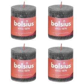 Bolsius Shine rustic candles 4 units stormy gray 80x68 mm by Bolsius, Candles - Ref: Foro24-440813, Price: 14,01 €, Discount: %