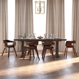 Dining chairs 6 pcs synthetic leather and black curved wood by vidaXL, dining chairs - Ref: Foro24-3092389, Price: 822,99 €, ...