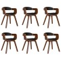 Dining chairs 6 pcs synthetic leather and black curved wood by vidaXL, dining chairs - Ref: Foro24-3092389, Price: 793,63 €, ...