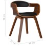 Sillas de comedor 6 uds cuero sintético y madera curvada negro de vidaXL, Sillas de comedor - Ref: Foro24-3092389, Precio: 1,...