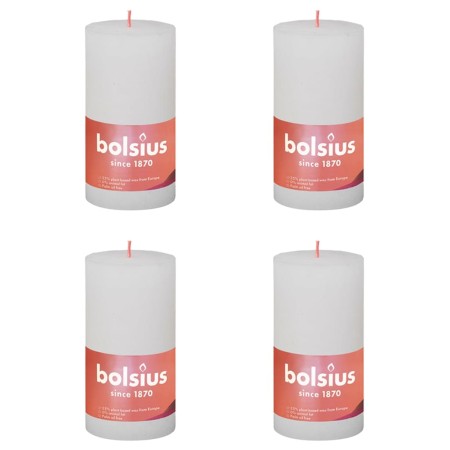 Bolsius Velas rústicas Shine 4 unidades blanco turbio 130x68 mm de Bolsius, Velas - Ref: Foro24-440822, Precio: 20,22 €, Desc...