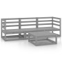 Garden furniture set 4 pieces gray solid pine wood by vidaXL, Garden sets - Ref: Foro24-3075326, Price: 177,07 €, Discount: %