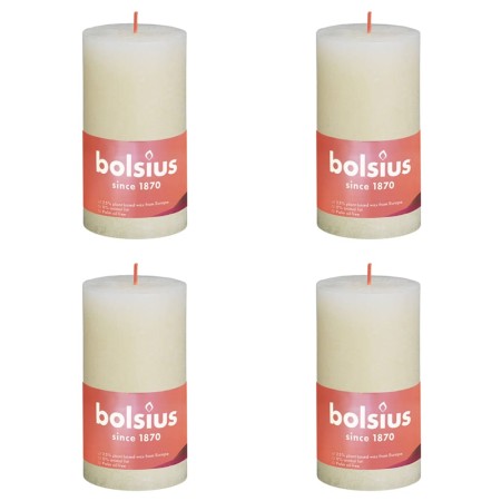 Bolsius Shine rustic candles 4 pcs soft pearl 130x68 mm by Bolsius, Candles - Ref: Foro24-440823, Price: 23,18 €, Discount: %