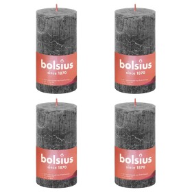 Bolsius Rustic Shine Candles 4 units Stormy Gray 130x68 mm by Bolsius, Candles - Ref: Foro24-440828, Price: 21,50 €, Discount: %