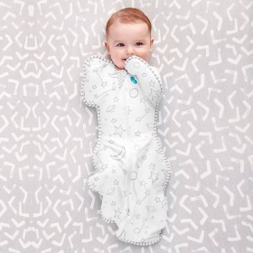 Love to Dream Baby-Fußsack zum Wickeln, Bambus, Stufe 1, Sterne, Creme, M von Love to Dream, Babytaschen und Decken - Ref: Fo...