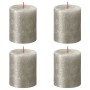 Bolsius Shimmer rustic candles 4 units champagne color 80x68 mm by Bolsius, Candles - Ref: Foro24-440880, Price: 23,12 €, Dis...