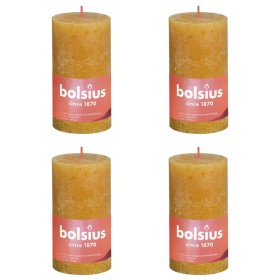 Bolsius Rustic Candles Shine 4 pcs yellow honeycomb color 130x68 mm by Bolsius, Candles - Ref: Foro24-440825, Price: 20,06 €,...