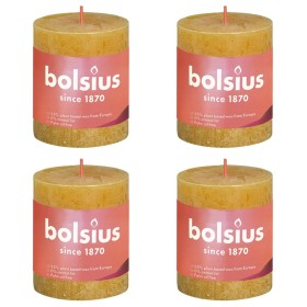 Bolsius Rustic Candles Shine 4 pcs yellow honeycomb color 80x68 mm by Bolsius, Candles - Ref: Foro24-440810, Price: 18,15 €, ...