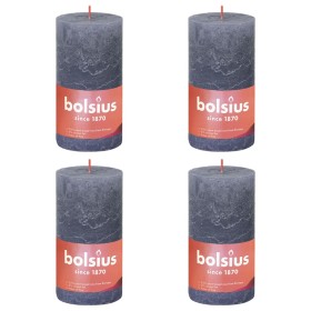 Bolsius Velas rústicas Shine 4 unidades azul crepúsculo 130x68 mm de Bolsius, Velas - Ref: Foro24-440835, Precio: 23,18 €, De...