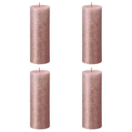 Bolsius Velas rústicas Shimmer 4 unidades rosa 190x68 mm de Bolsius, Velas - Ref: Foro24-440894, Precio: 24,85 €, Descuento: %