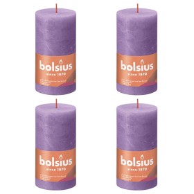 Bolsius Velas rústicas Shine 4 unidades violeta vibrante 130x68 mm de Bolsius, Velas - Ref: Foro24-440833, Precio: 26,70 €, D...