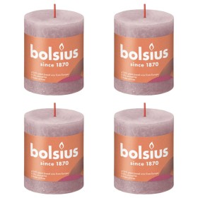 Bolsius Shine rustic candles 4 units ash pink 80x68 mm by Bolsius, Candles - Ref: Foro24-440816, Price: 19,99 €, Discount: %