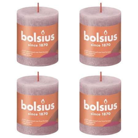 Bolsius Velas rústicas Shine 4 unidades rosa ceniza 80x68 mm de Bolsius, Velas - Ref: Foro24-440816, Precio: 19,23 €, Descuen...