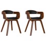 Dining chairs 2 pcs curved wood and black synthetic leather by vidaXL, dining chairs - Ref: Foro24-3092377, Price: 312,99 €, ...