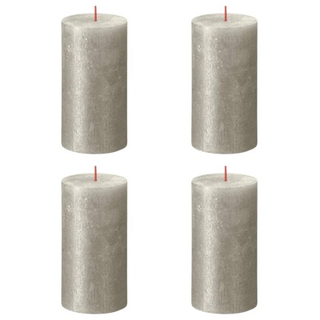 Bolsius Rustic Shimmer Candles 4 units champagne color 130x68 mm by Bolsius, Candles - Ref: Foro24-440886, Price: 23,24 €, Di...