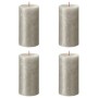 Bolsius Rustic Shimmer Candles 4 units champagne color 130x68 mm by Bolsius, Candles - Ref: Foro24-440886, Price: 23,24 €, Di...