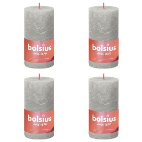 Bolsius Shine rustic candles 4 units sand gray 130x68 mm by Bolsius, Candles - Ref: Foro24-440826, Price: 20,06 €, Discount: %