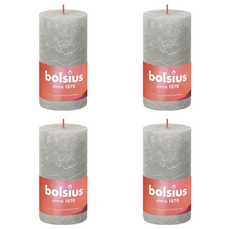 Bolsius Velas rústicas Shine 4 unidades gris arena 130x68 mm de Bolsius, Velas - Ref: Foro24-440826, Precio: 20,06 €, Descuen...