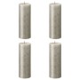 Bolsius Shimmer rustic candles 4 units champagne color 190x68 mm by Bolsius, Candles - Ref: Foro24-440892, Price: 30,37 €, Di...