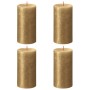 Bolsius Velas rústicas Shimmer 4 unidades dorado 130x68 mm de Bolsius, Velas - Ref: Foro24-440890, Precio: 27,20 €, Descuento: %