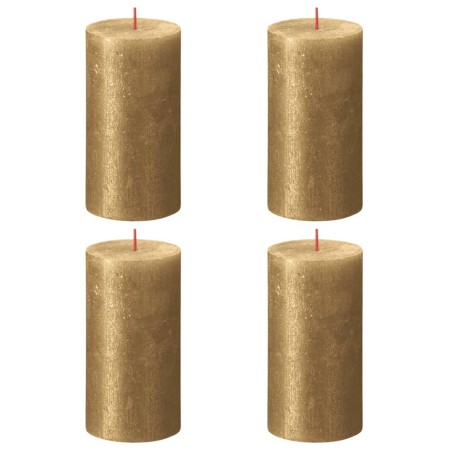 Bolsius Rustic Shimmer Candles 4 units gold 130x68 mm by Bolsius, Candles - Ref: Foro24-440890, Price: 27,20 €, Discount: %