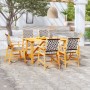 Garden dining set 7 pieces solid acacia wood by vidaXL, Garden sets - Ref: Foro24-3087125, Price: 489,99 €, Discount: %