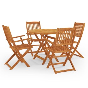 Folding garden dining set 5 pieces eucalyptus wood by vidaXL, Garden sets - Ref: Foro24-3087161, Price: 249,99 €, Discount: %